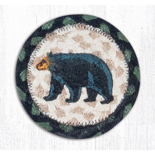 Capitol Importing Co 5 in. Jute Round Mama Bear Printed Coaster 31-IC116MB